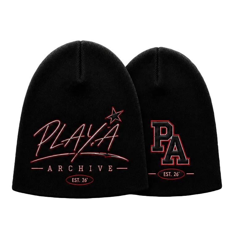 PLAYA ARCHIVE Script Beanie - Black